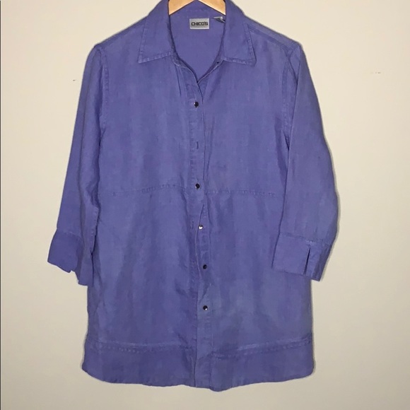 Chico’s Button Down Shirt - Picture 1 of 7